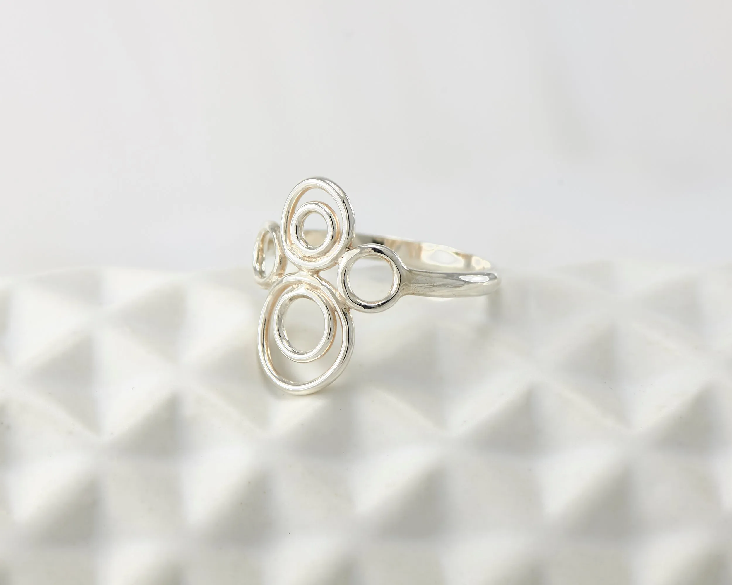 Silver Many Circles Ring