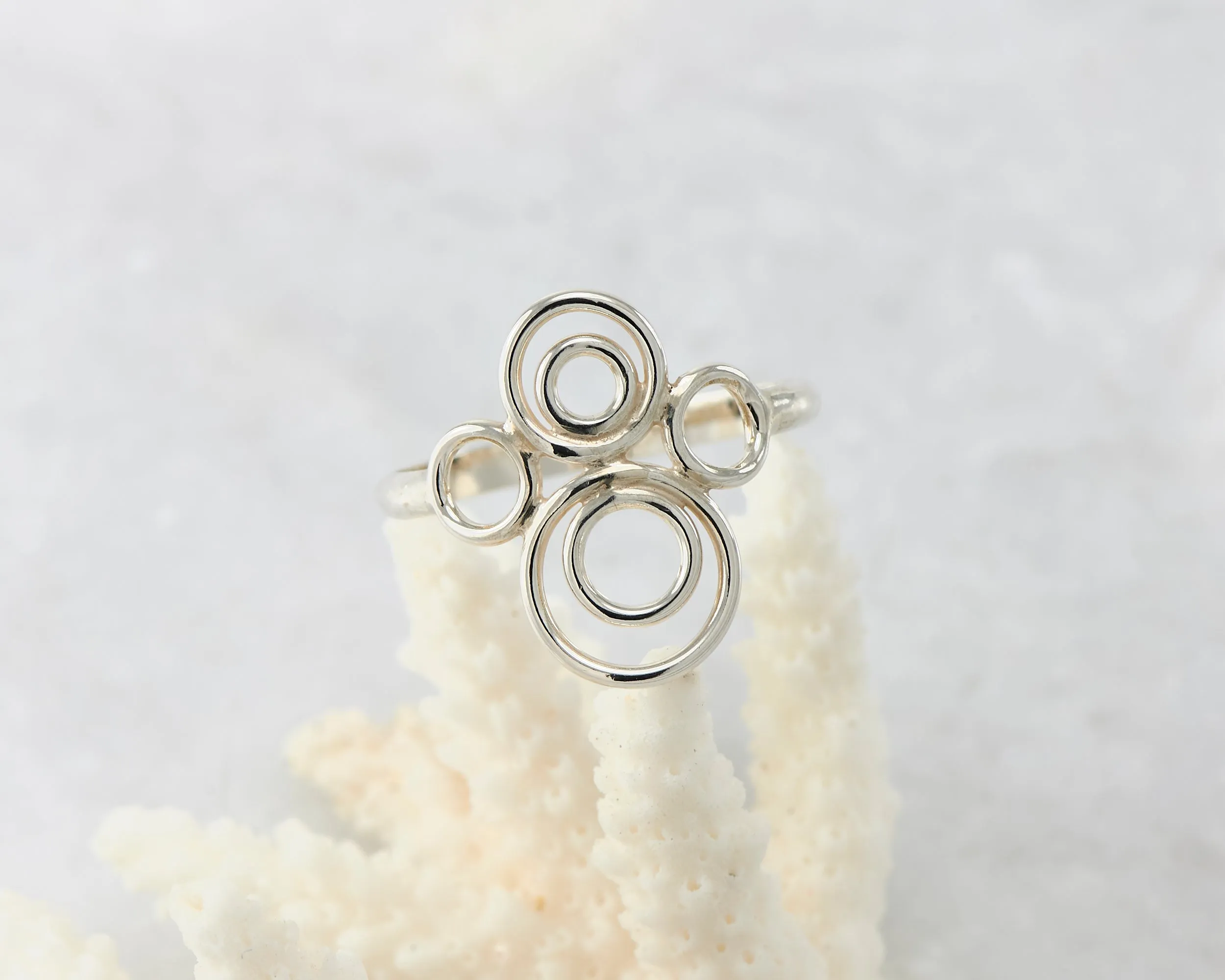 Silver Many Circles Ring