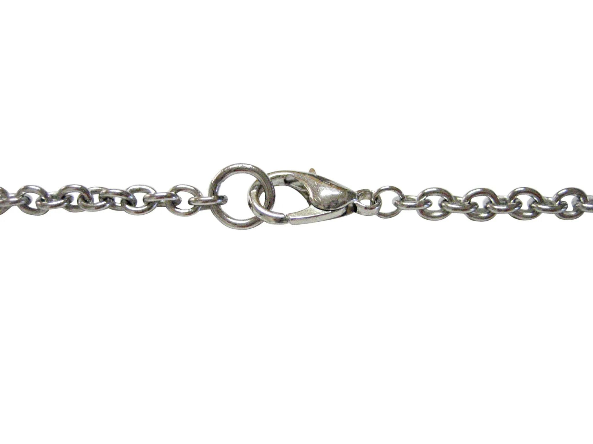Silver Toned Etched Oval Giraffe Pendant Necklace