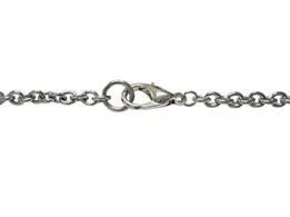 Silver Toned Etched Ram Pendant Necklace