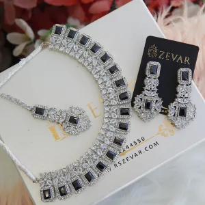 Silver Zirconia Partywear Set