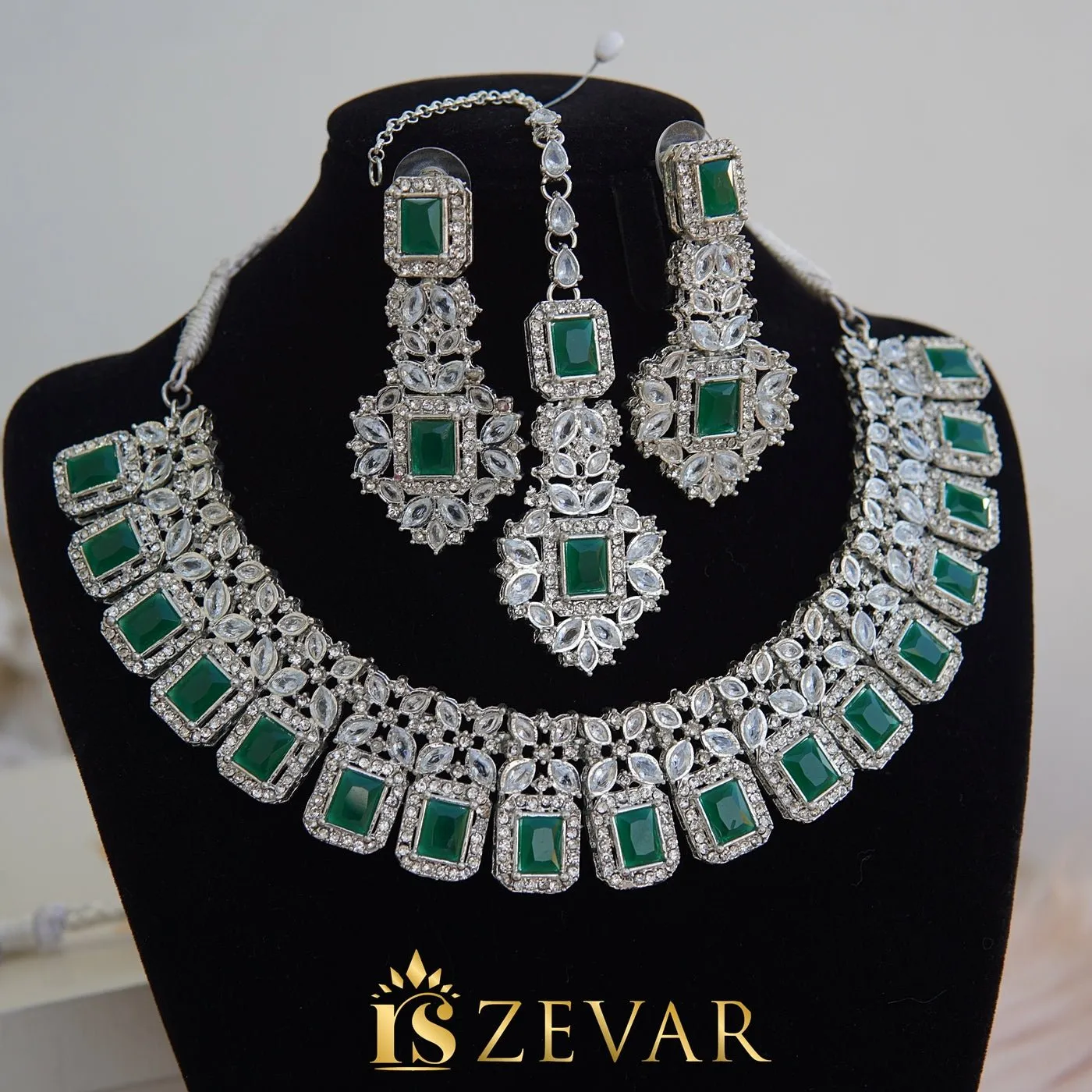 Silver Zirconia Partywear Set