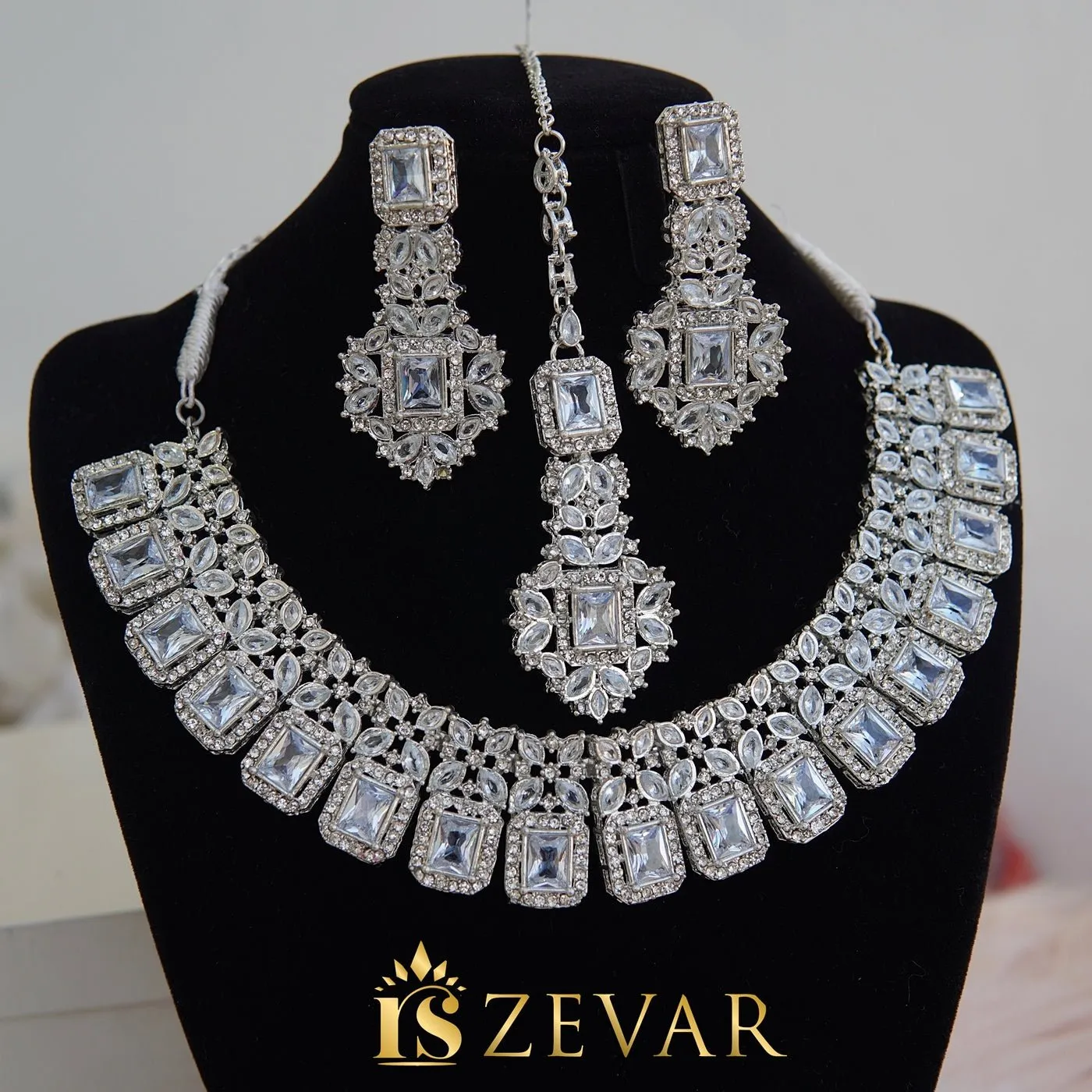 Silver Zirconia Partywear Set