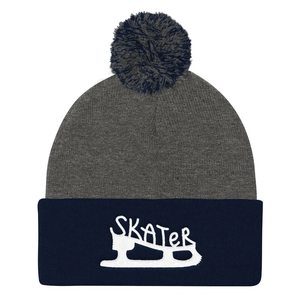 Skater Pom Pom Knit Beanie