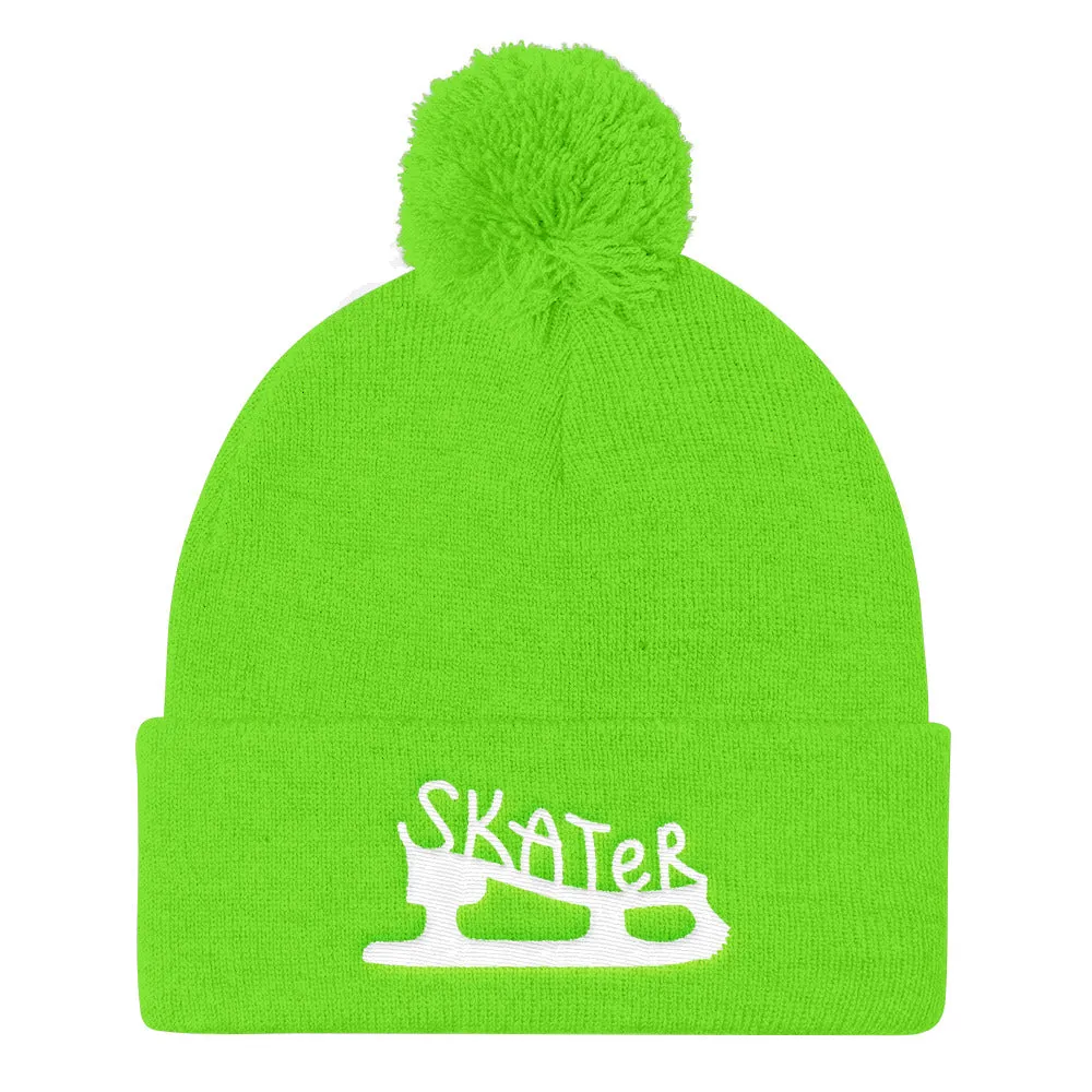 Skater Pom Pom Knit Beanie