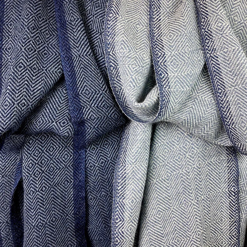Sky Blue Diamond Baby Alpaca Scarf