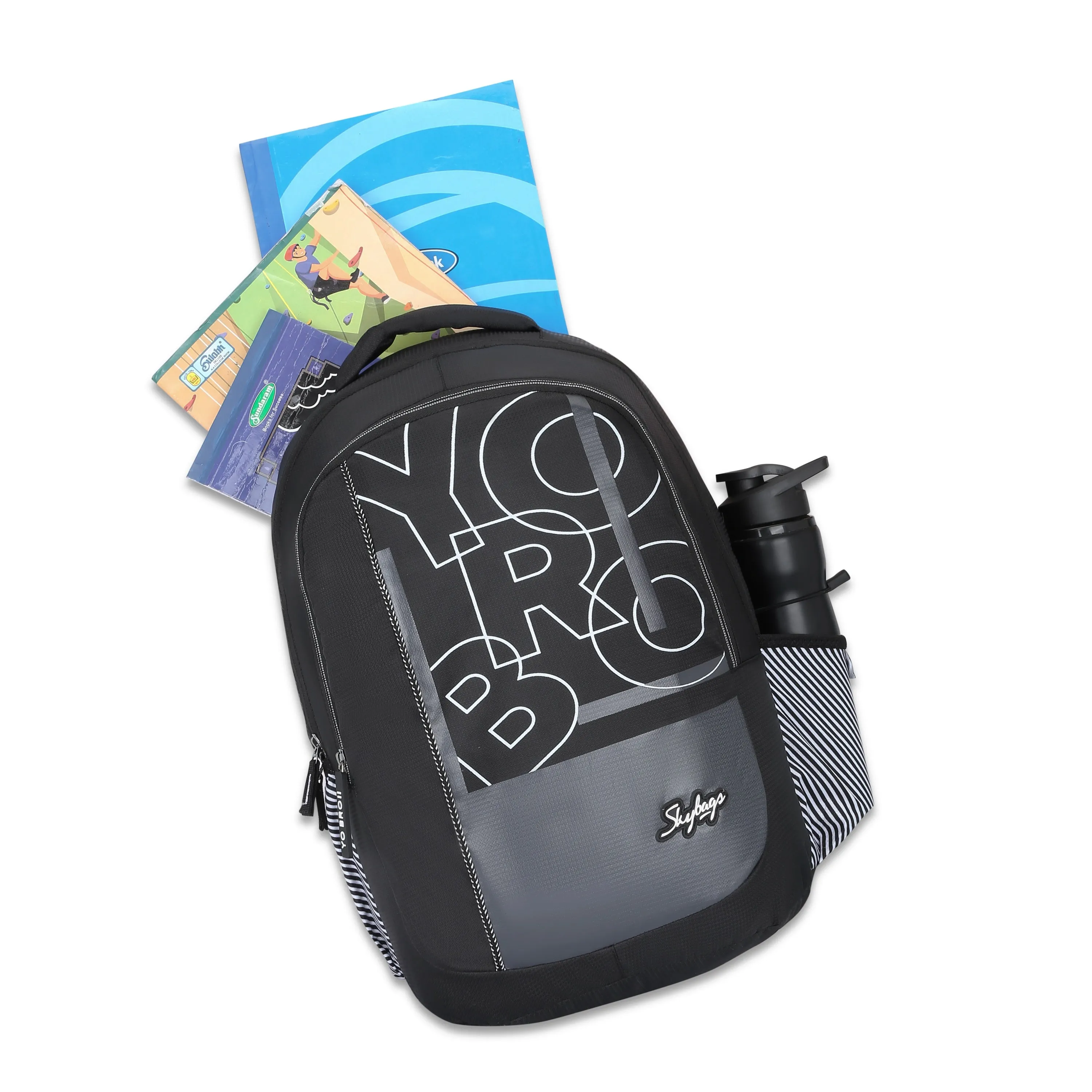 Skybags KLAN 03  SCHOOL BACKPACK BLACK