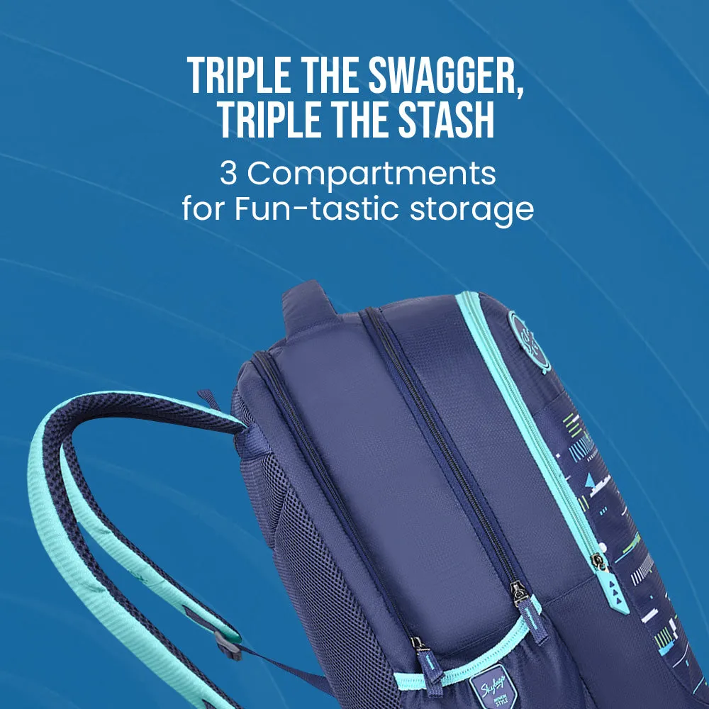 Skybags Squad 07  School Backpack Indigo