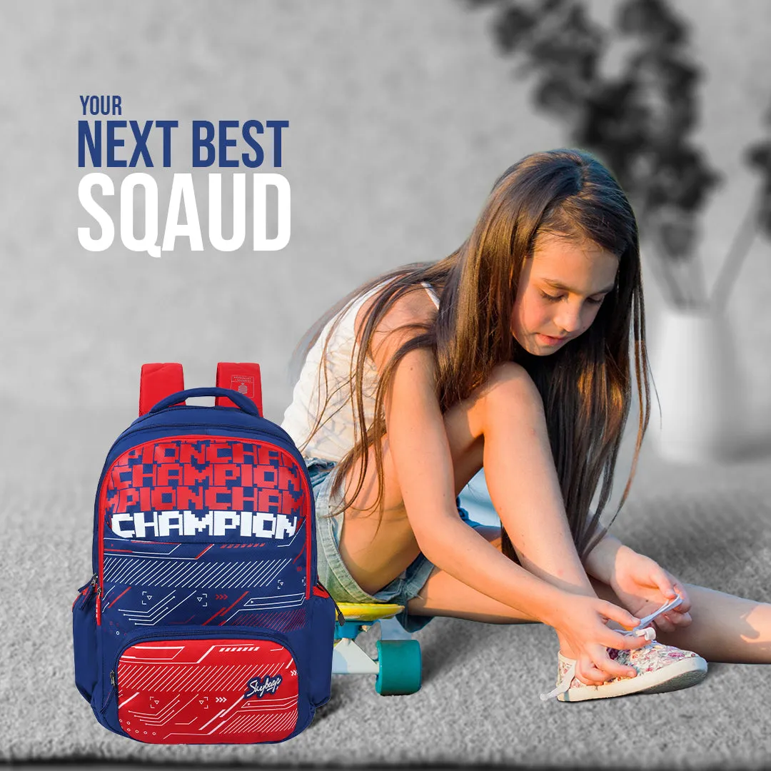 Skybags Squad Nxt 01  School Backpack Blue