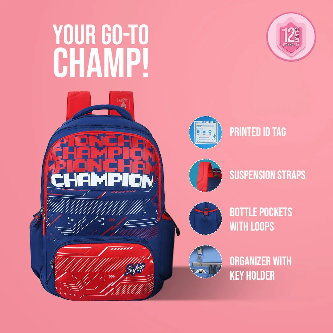 Skybags Squad Nxt 01  School Backpack Blue