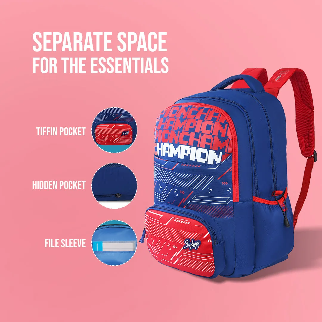 Skybags Squad Nxt 01  School Backpack Blue