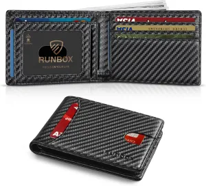 Slim Bifold Wallet for Men, RFID Blocking Minimalist Front Pocket Wallet