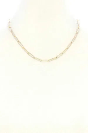 Sodajo Brass Oval Link Necklace