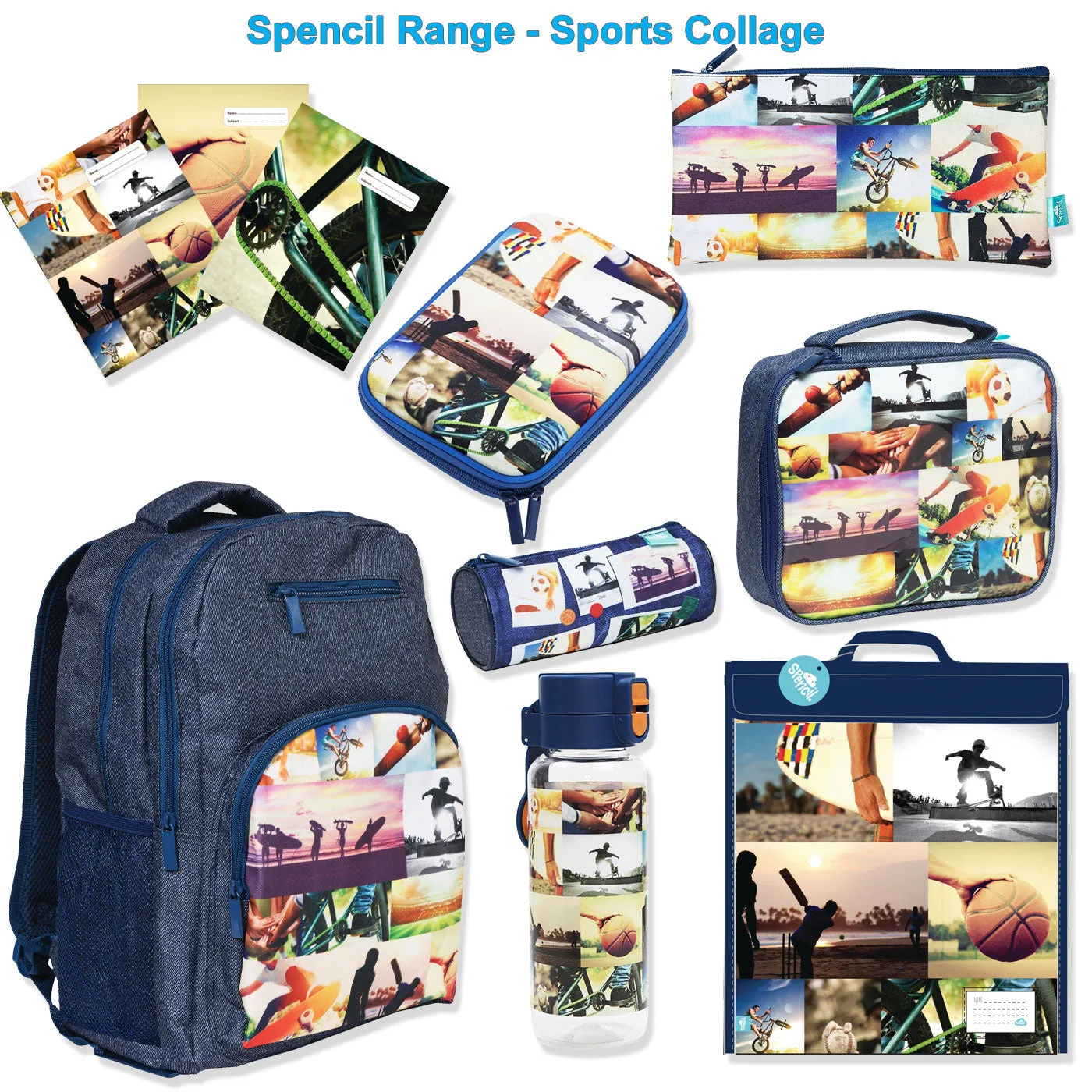 Spencil Backpack Sports Collage