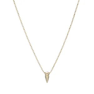 Spike Necklace with Diamonds - Gold