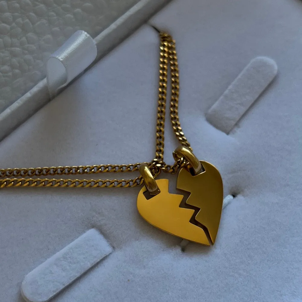 Split Heart Necklace (two necklaces)