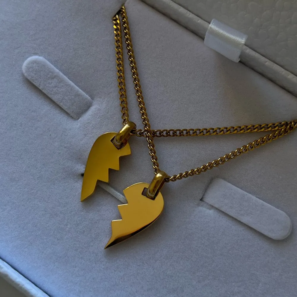 Split Heart Necklace (two necklaces)