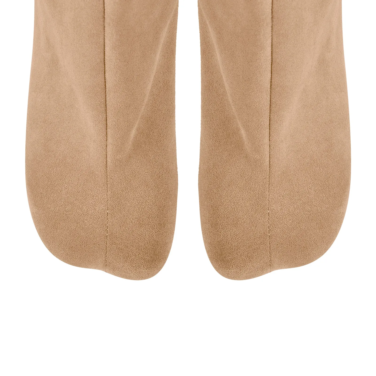 Square Toe Suede Stiletto Knee High Tabi Boots