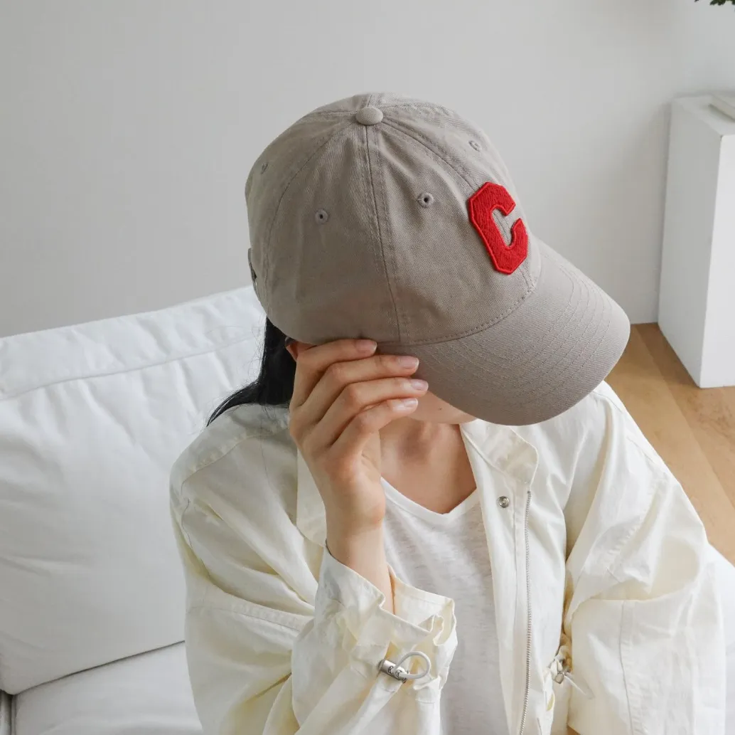 [Steady Seller] Cotton C LETTER BALL CAP