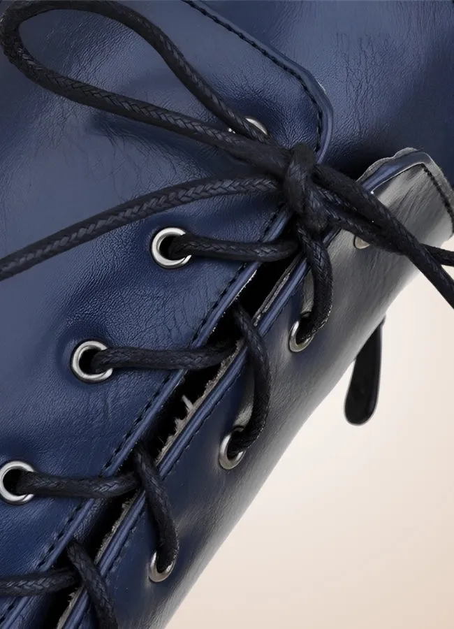 Steampunk Faux Leather Lace Boots