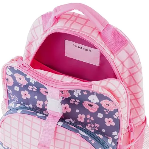Stephen Joseph Charcoal Flower All Over Print Backpack