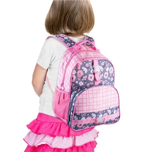 Stephen Joseph Charcoal Flower All Over Print Backpack