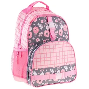 Stephen Joseph Charcoal Flower All Over Print Backpack
