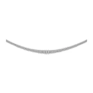Sterling Silver 289 Stone Graduated Cubic Zirconia Necklace