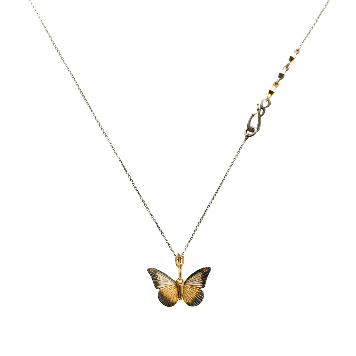 Sterling Silver Chocolate Albatross Butterfly Pendant