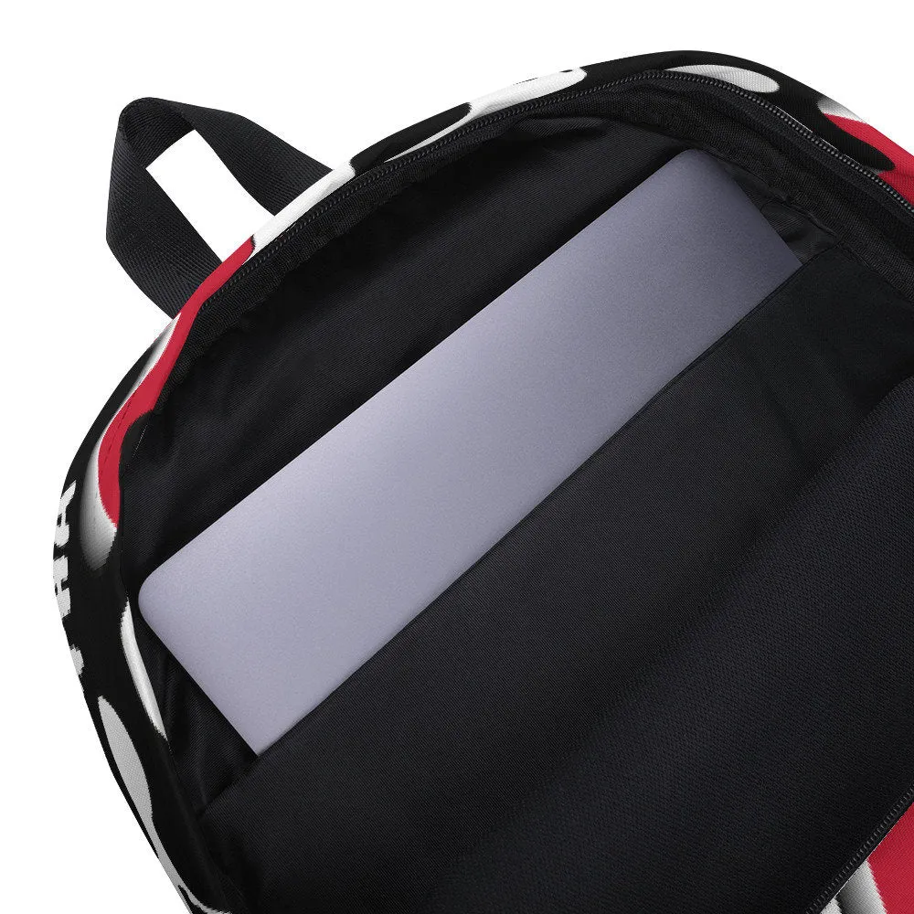 STFU Puzzle Piece Pattern Backpack - Red