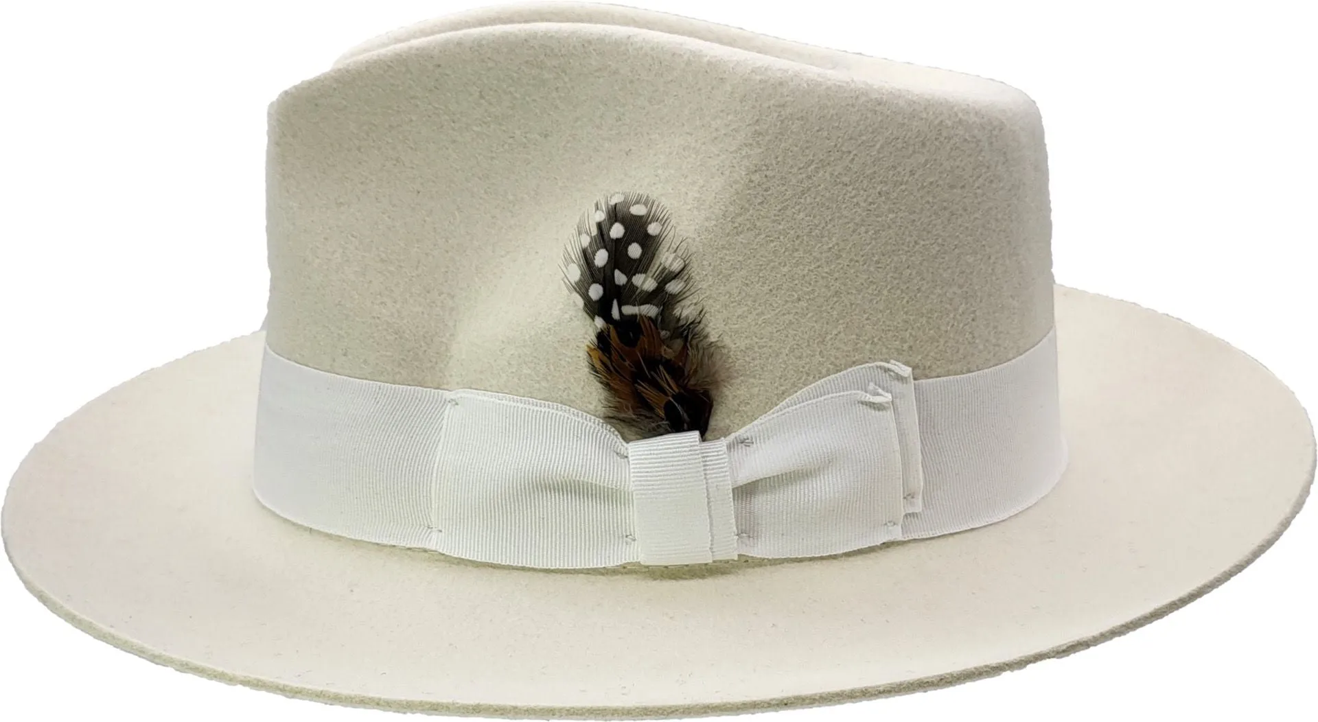 Stiff Brim Black Fedora - Premium Wool Hat
