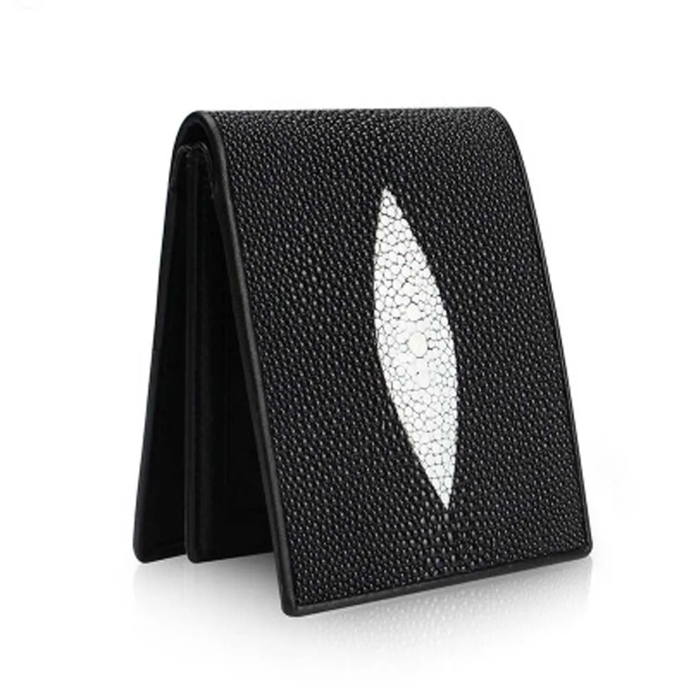 Stingray Leather Wallet Geometric