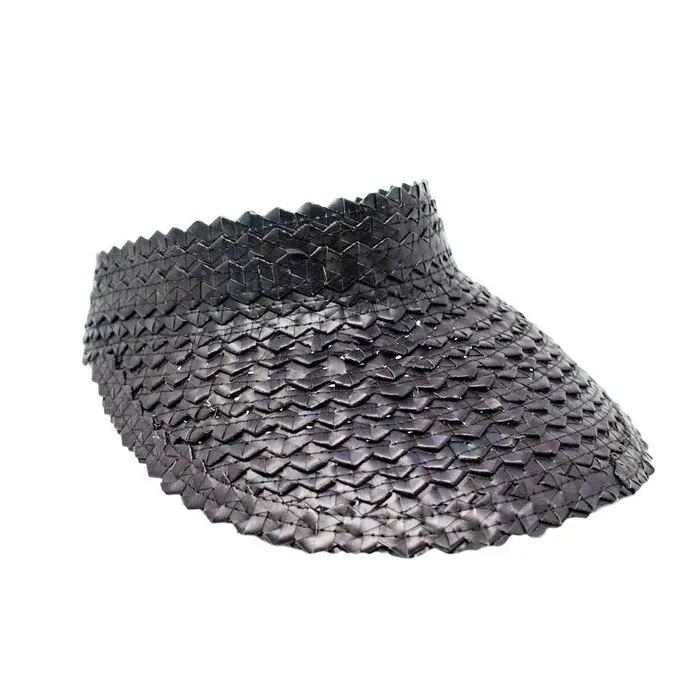 Straw Sun Visor - Black