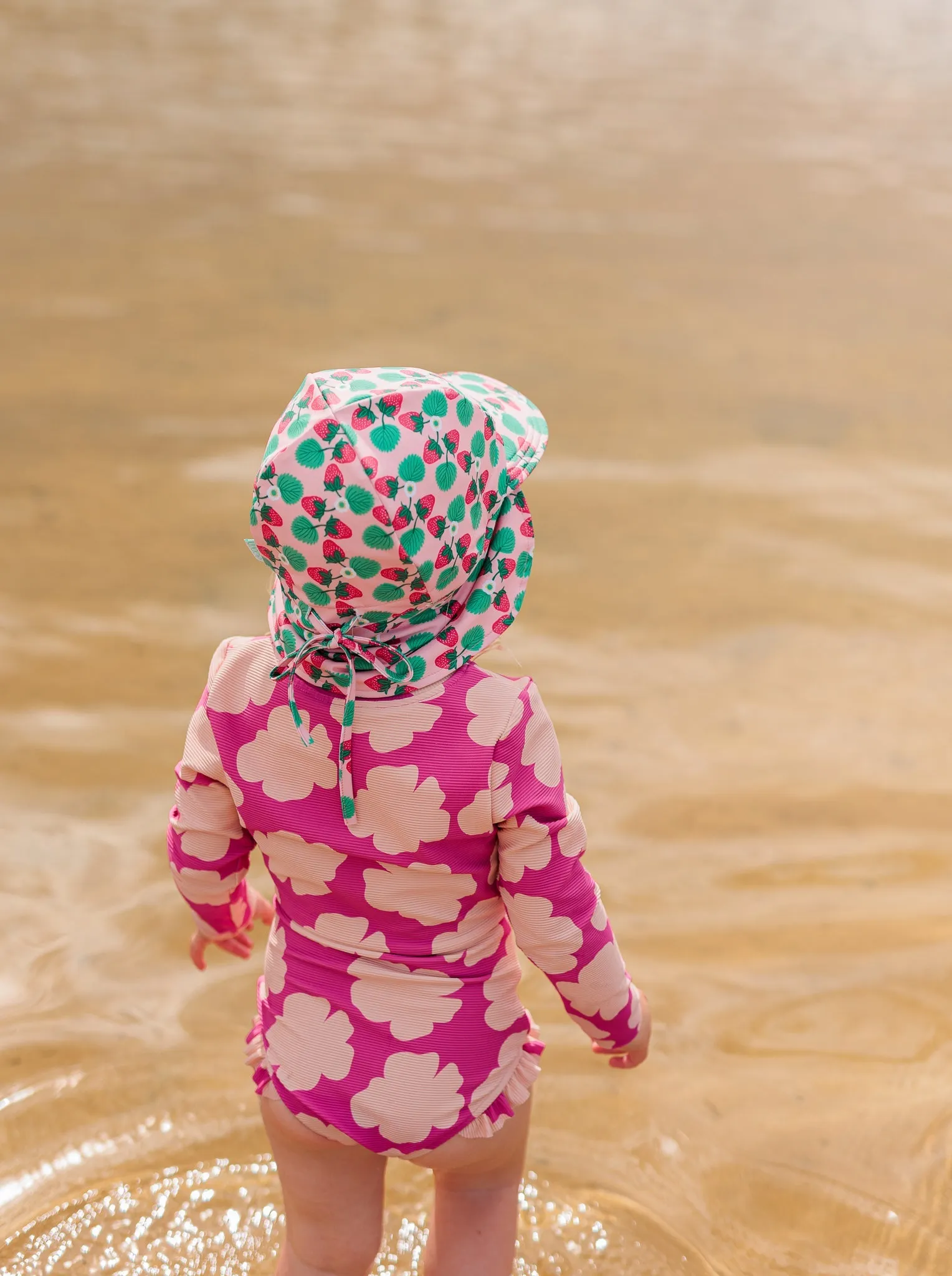 Strawberry Swim Flap Cap