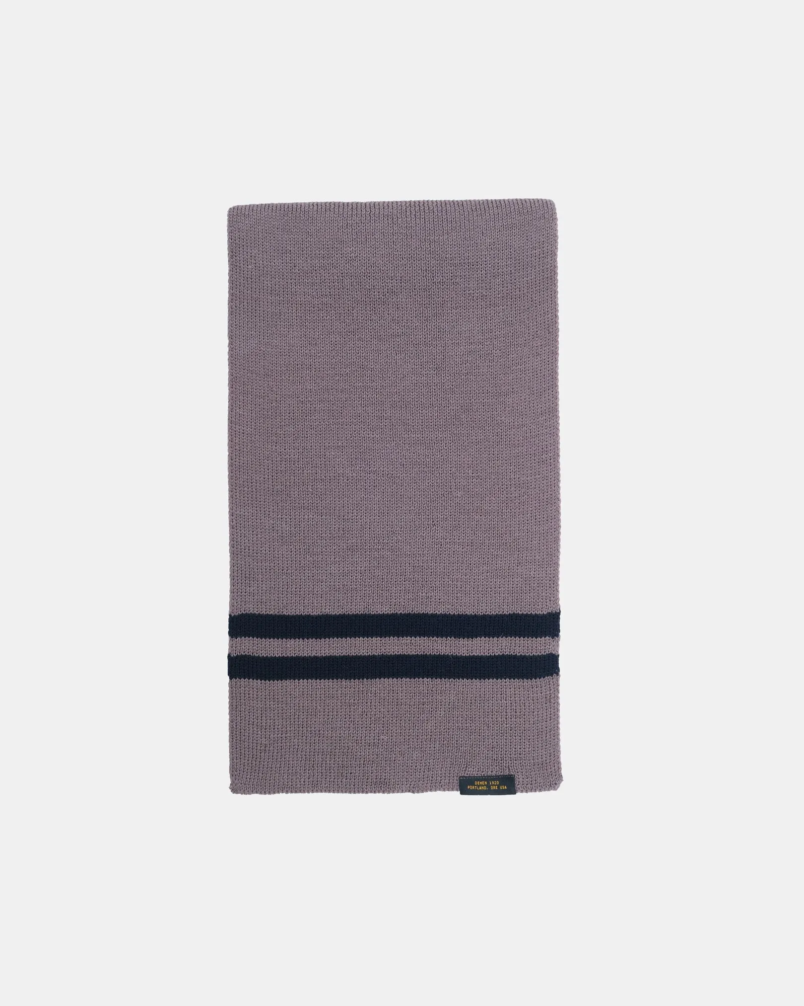 Striped Wool Scarf - Smoke / Dark Navy