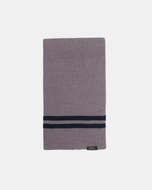 Striped Wool Scarf - Smoke / Dark Navy