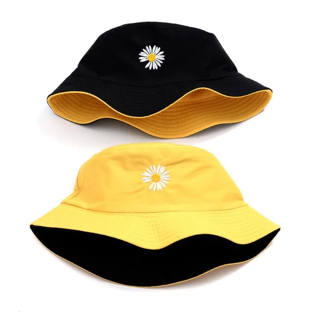 Summer  Bucket Hat for men women Fashion cotton reversible Bob Femme Caps Panama sad boys fold Sun  beach fisherman hat