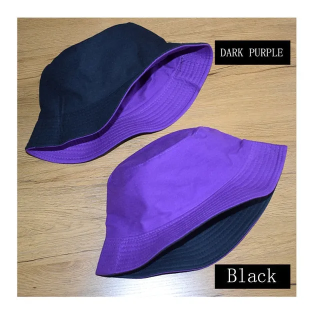 Summer  Bucket Hat for men women Fashion cotton reversible Bob Femme Caps Panama sad boys fold Sun  beach fisherman hat