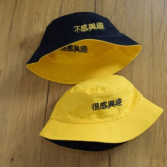 Summer  Bucket Hat for men women Fashion cotton reversible Bob Femme Caps Panama sad boys fold Sun  beach fisherman hat