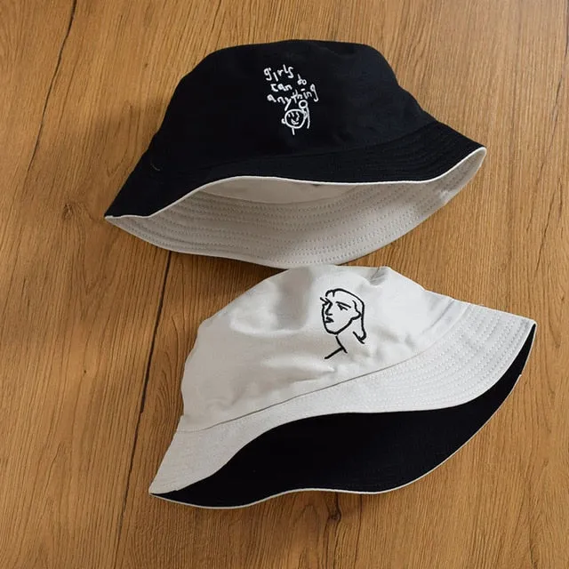 Summer  Bucket Hat for men women Fashion cotton reversible Bob Femme Caps Panama sad boys fold Sun  beach fisherman hat