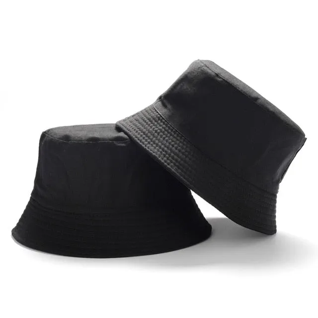 Summer  Bucket Hat for men women Fashion cotton reversible Bob Femme Caps Panama sad boys fold Sun  beach fisherman hat