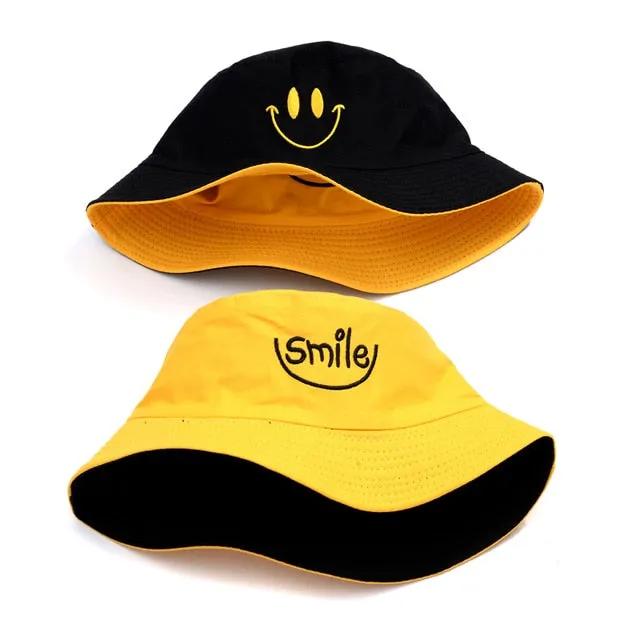 Summer  Bucket Hat for men women Fashion cotton reversible Bob Femme Caps Panama sad boys fold Sun  beach fisherman hat