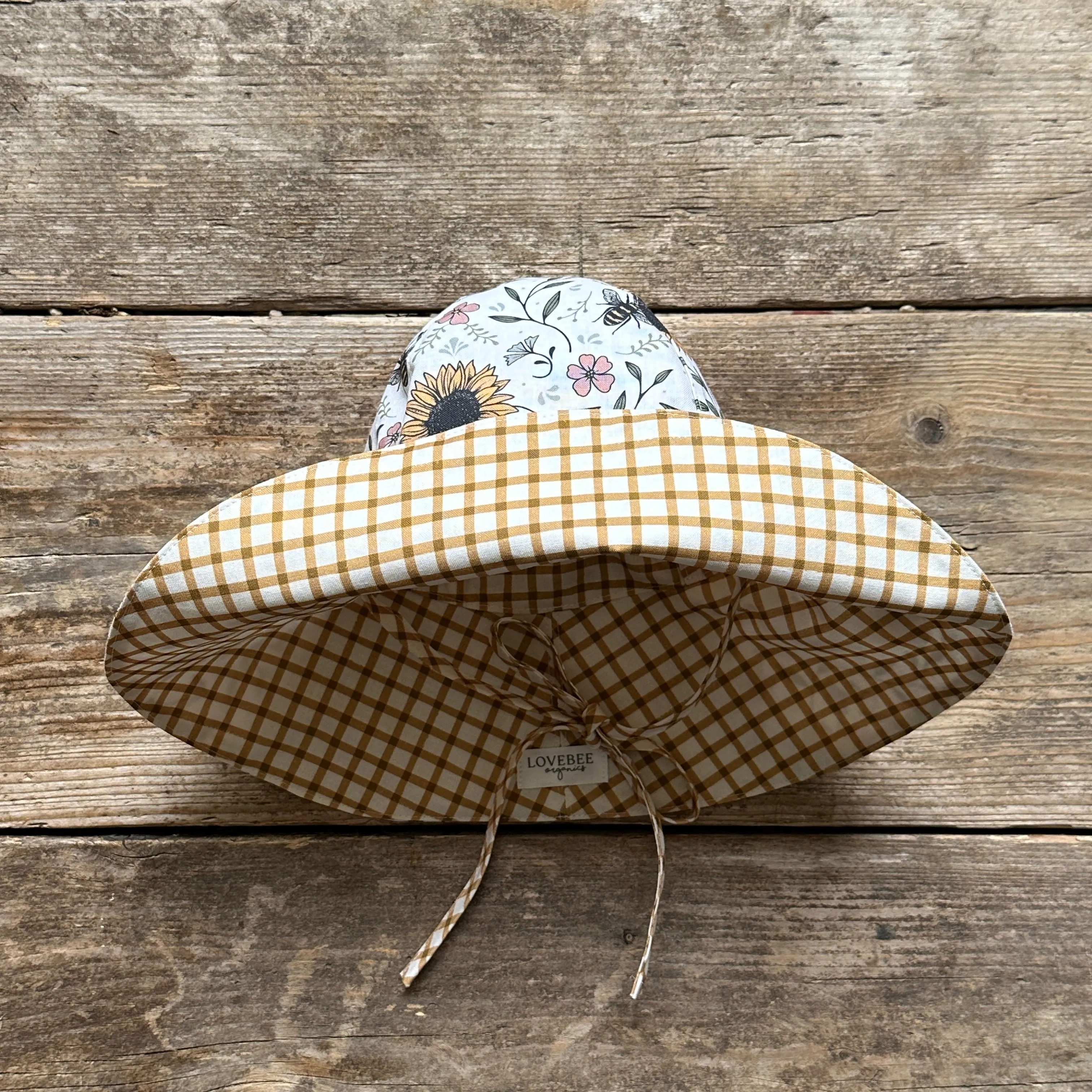 Sunflower Bee Brimmed Sun Hat