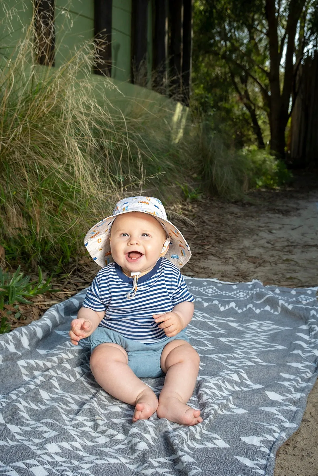 Sunrise Surfer Wide Brim Infant Sunhat