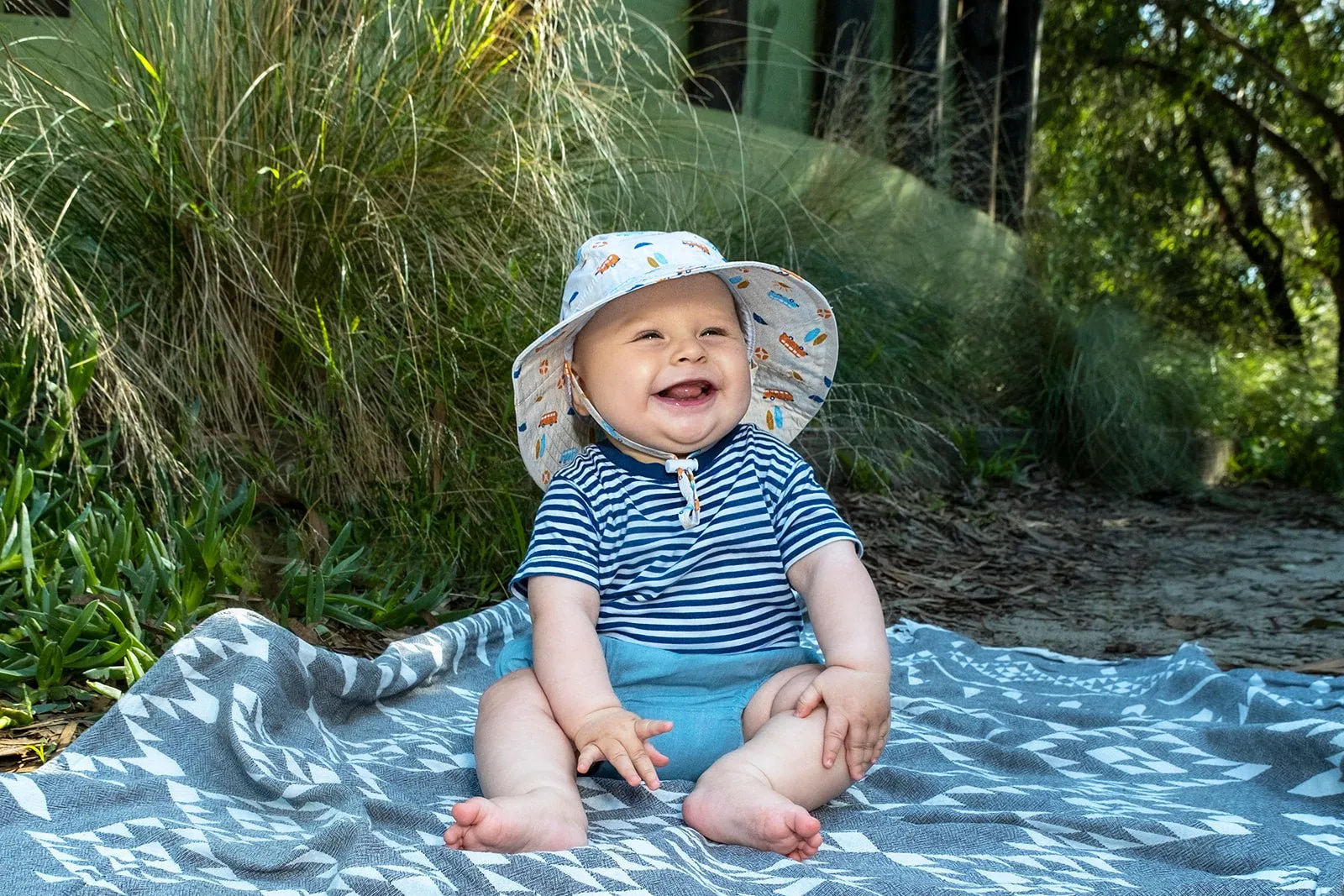 Sunrise Surfer Wide Brim Infant Sunhat