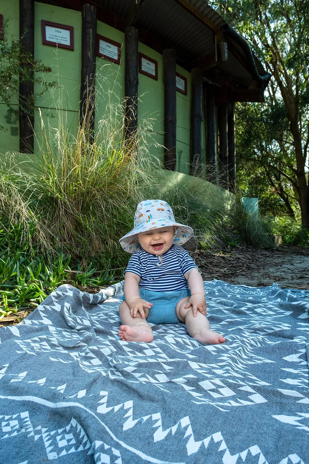 Sunrise Surfer Wide Brim Infant Sunhat