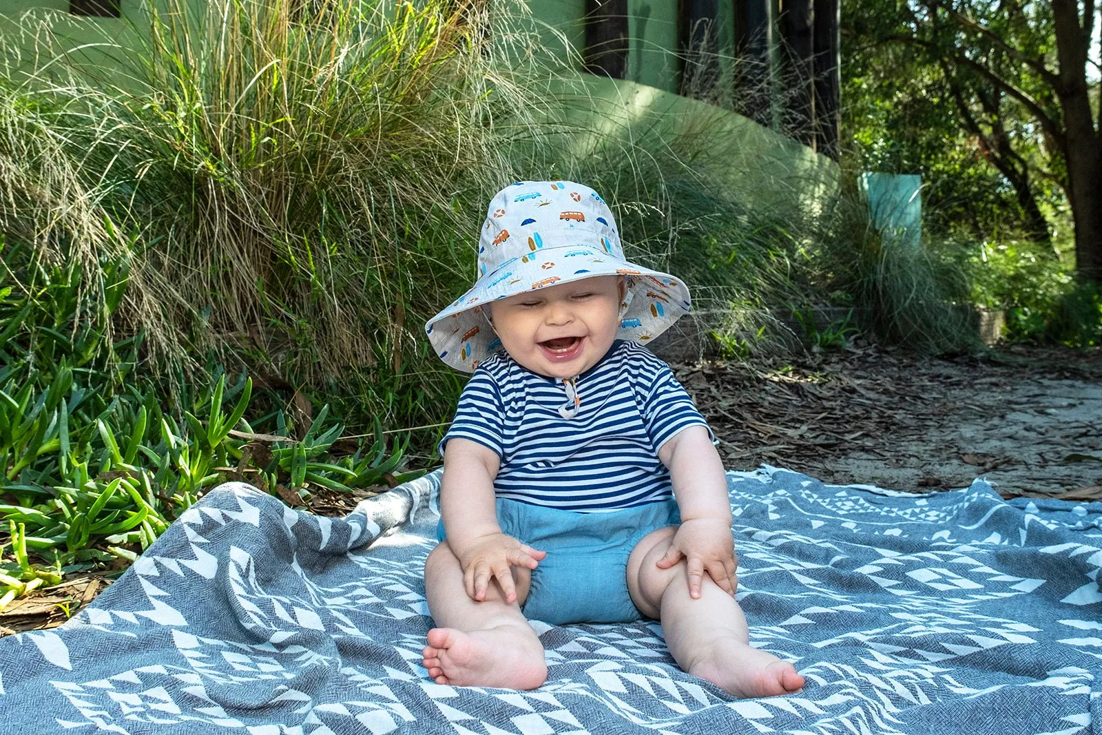 Sunrise Surfer Wide Brim Infant Sunhat