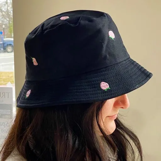 Sweety Fruity Bucket Hat – Embroidered Cotton Hat with Cute Fruit Details