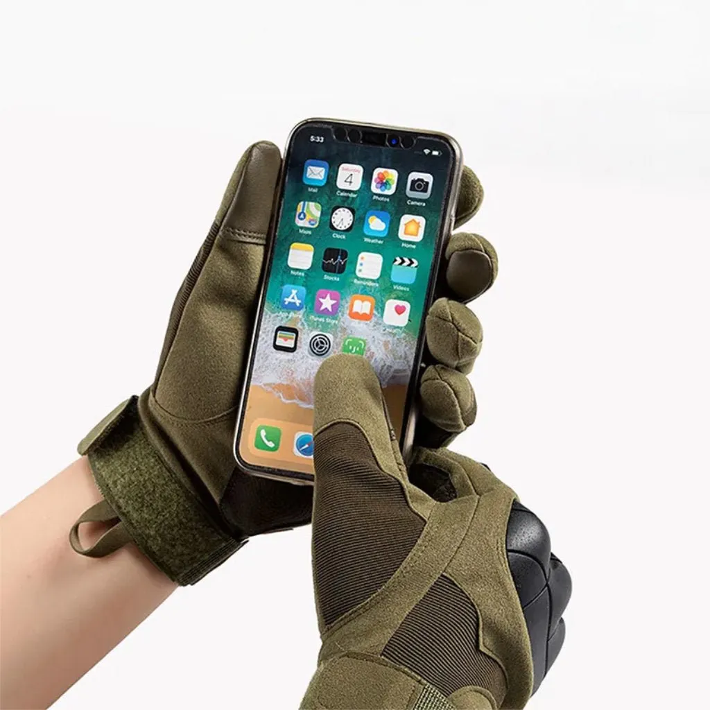 Tactical Combat Gloves Touchscreen kompatibel - Oliv