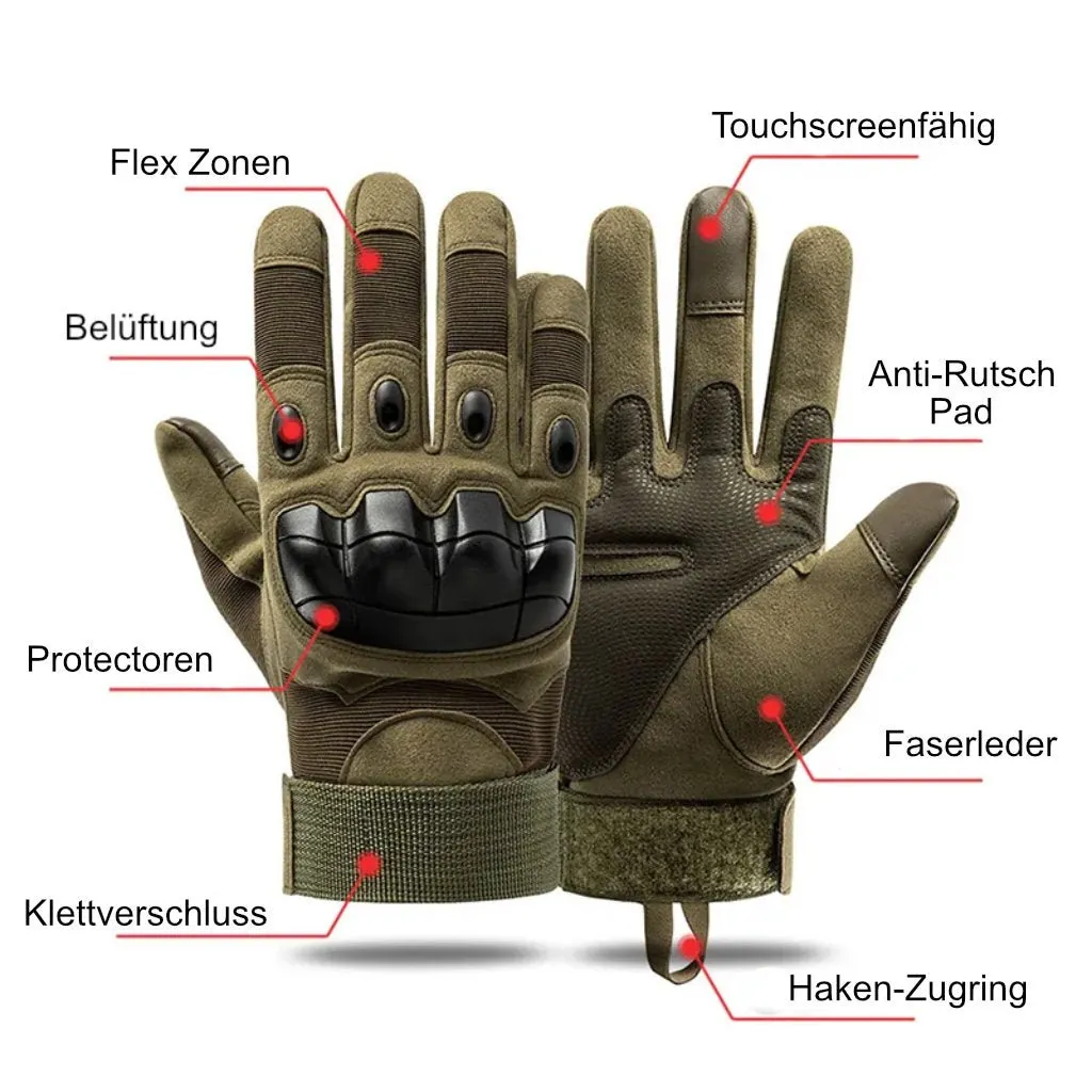 Tactical Combat Gloves Touchscreen kompatibel - Oliv